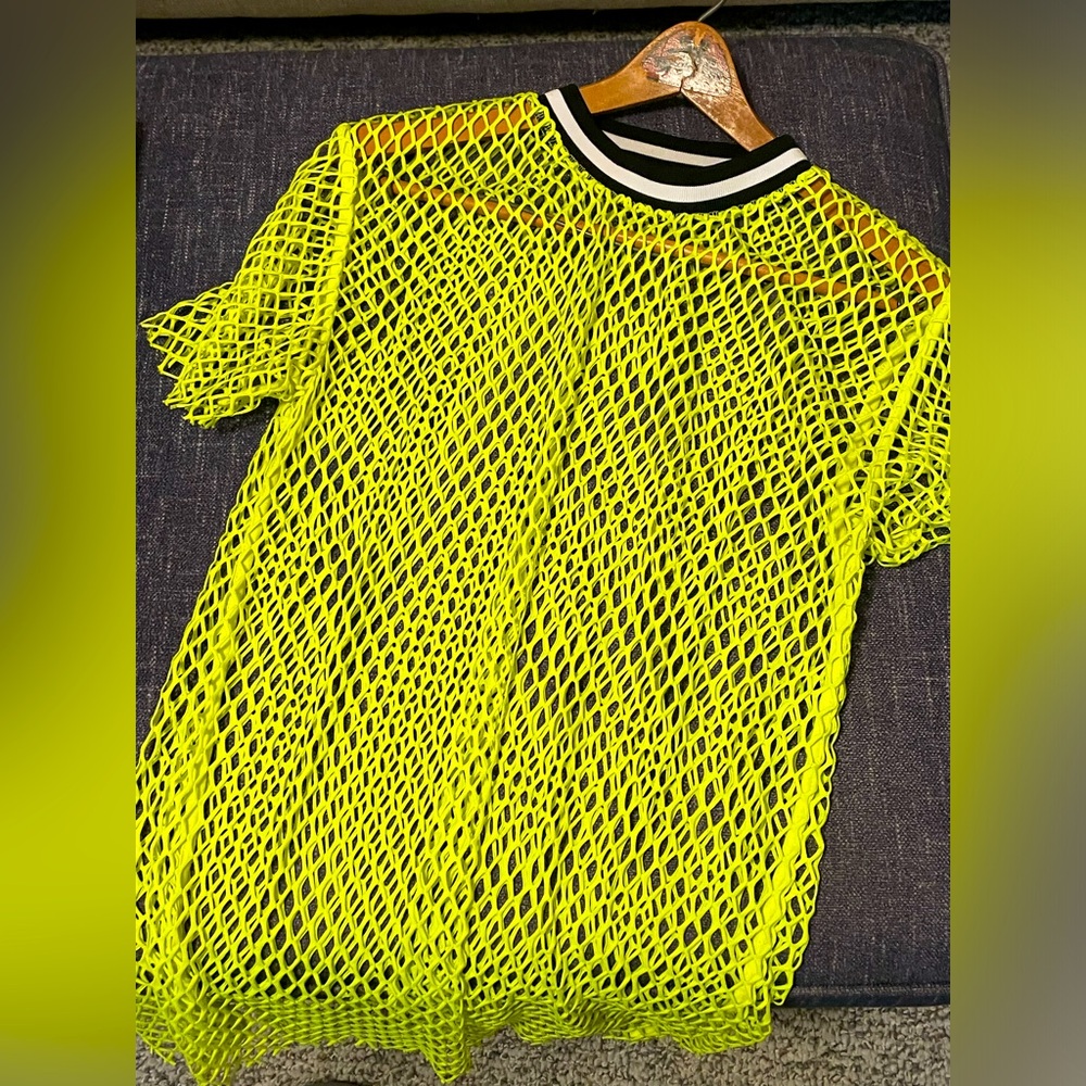 Fish net men’s festival shirt by ASOS EUC one of a kind